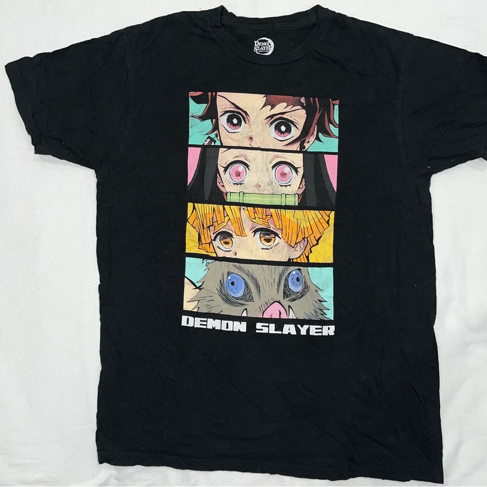 Kid’s Black Demon Slayer Graphic T-Shirt